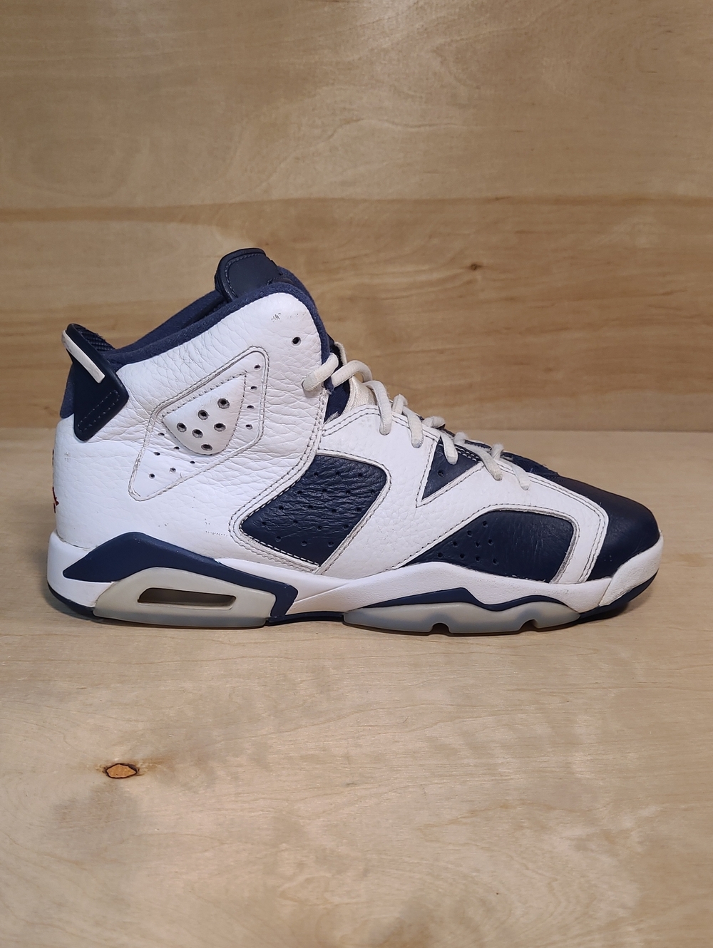 Nike Jordan Retro 6 Blue White Leather Youth Size 7